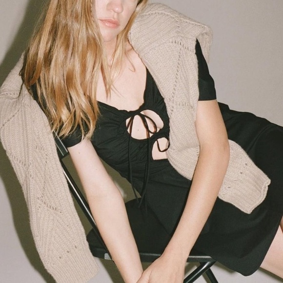 NWT Thakoon Black cut out bow mini dress